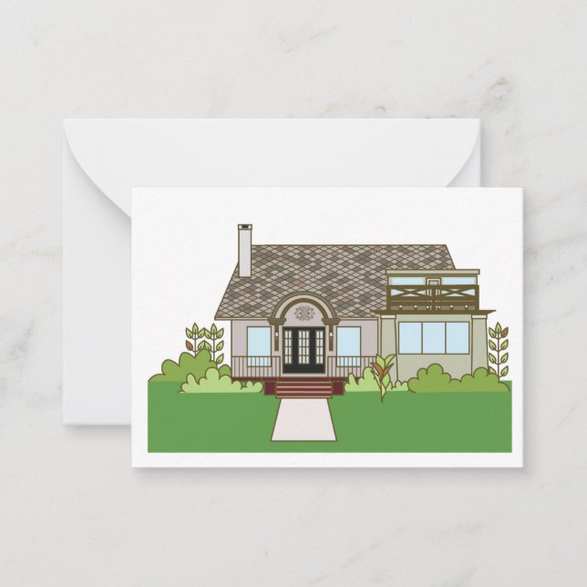 Cartão De Notas Corner House in Wares Creek Flat Note Card (Frente)