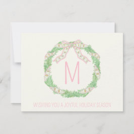 Cartão De Notas Coroa de Natal da chinoiserie corporativa