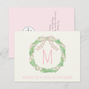 Cartão De Notas Coroa de Natal da chinoiserie corporativa