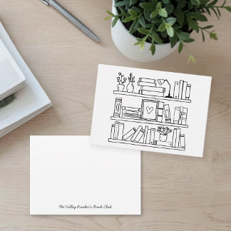 Cartão De Notas Correspondência Personalizada do Clube do Livro