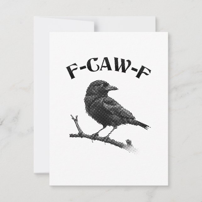 Cartão De Notas Corvo F-CAW-F Dia das Bruxas (Frente)