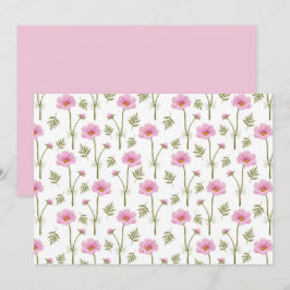 Cartão De Notas Cosmos Floral Botanical Note Card