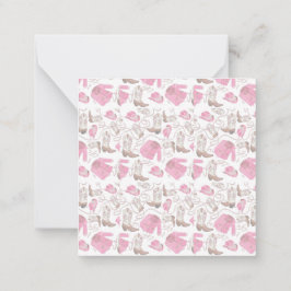 Cartão De Notas cowgirl pattern style