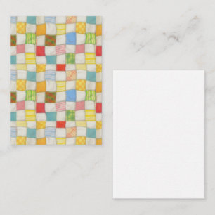 Cartão De Notas CRAZY QUILT 3.5x2.5 Placa plana / Vertical