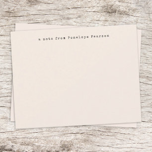 Cartão De Notas Creme Simples Minimalista da Máquina de Digitaliza