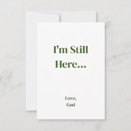 Cartão De Notas Crença verde que ainda estou aqui... Amor, Deus Ca