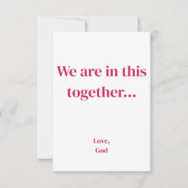 Cartão De Notas Crença vermelha Estamos juntos nisto. Paisagem