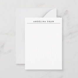 Cartão De Notas Criação profissional simples de Na moda branco