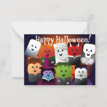 Crianças Feliz Halloween Monstros de Desenho Anima
