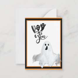Cartão De Notas Crianças Fofas Fantasma Boo to You no Halloween