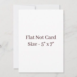 Cartão De Notas Crie seu próprio Flat Quadrado 5" x 7"