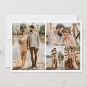 Cartão De Notas Crie Sua Própria Colagem de 4 Fotos
