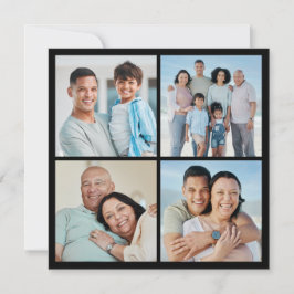 Cartão De Notas Crie Sua Própria Colagem de 4 Fotos