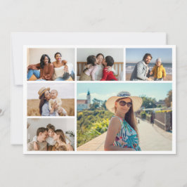 Cartão De Notas Crie Sua Própria Colagem de 6 Fotos Editável por C