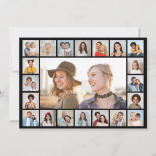 Cartão De Notas Crie Sua Própria Colagem de Fotos 21 Cor Editável