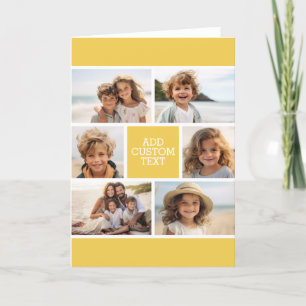 Cartão De Notas Crie sua própria colagem de fotos - 6 fotos Monogr