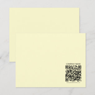 Cartão De Notas Crie um Código QR   Amarelo Claro