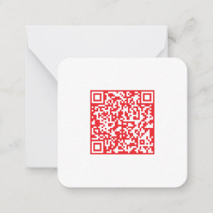 Cartão De Notas Crie um código QR vermelho (editável) escaneável