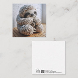 Cartão De Notas Crochet Sloth Greeting Card