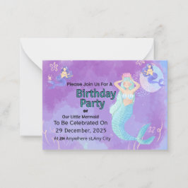 Cartão De Notas Custom Birthday Party Invitation | Editable Templa