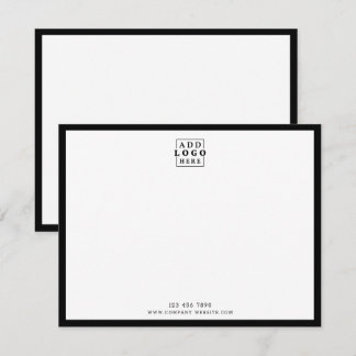 Cartão De Notas Custom Business Logo Company Contact Black Border