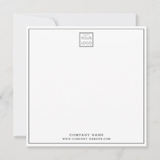 Cartão De Notas Custom Business Logo Company Name Square