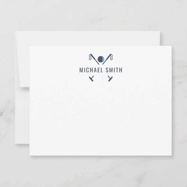 Cartão De Notas Custom Equestrian Stationery Polo Note Card (Frente)