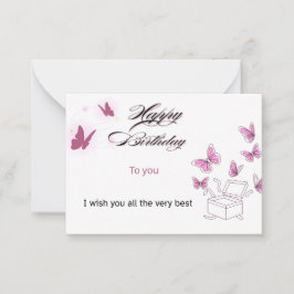 Cartão De Notas Custom Happy Birthday Card | Personalized Name & M
