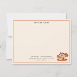 Cartão De Notas Custom Real Estate Autumn House Note Card