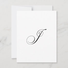 Cartão De Notas Custom Script Monogram "J"