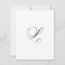 Cartão De Notas Custom Script Monogram "L"