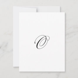 Cartão De Notas Custom Script Monogram "O"