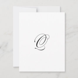 Cartão De Notas Custom Script Monogram "Q"