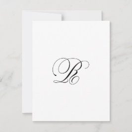 Cartão De Notas Custom Script Monogram "R"
