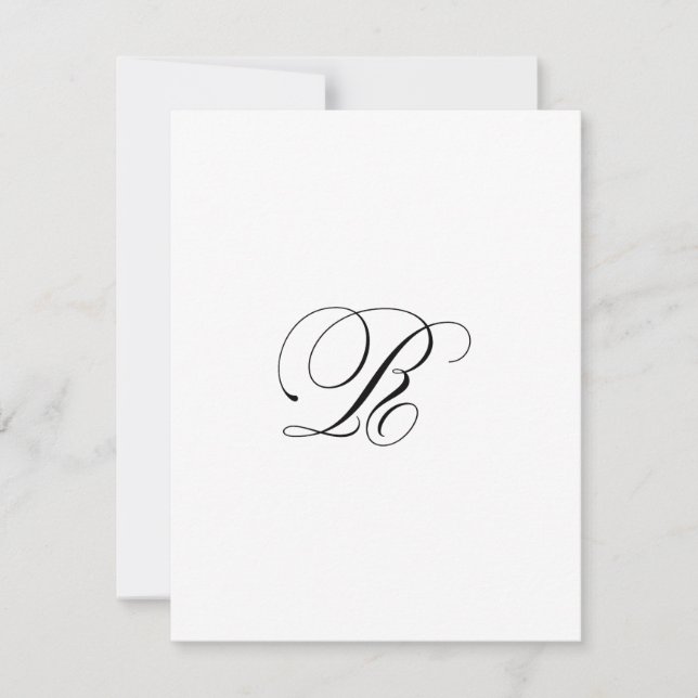 Cartão De Notas Custom Script Monogram "R" (Frente)