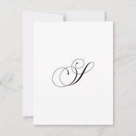 Cartão De Notas Custom Script Monogram "S"