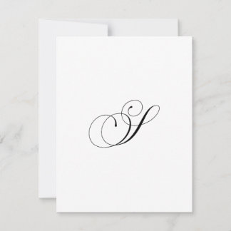 Cartão De Notas Custom Script Monogram "S"