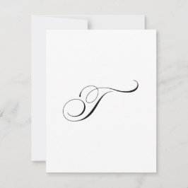 Cartão De Notas Custom Script Monogram "T"