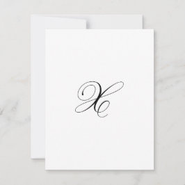 Cartão De Notas Custom Script Monogram "X"