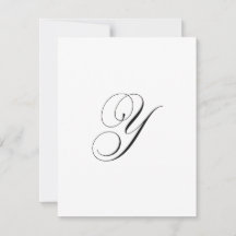 Custom Script Monogram "Y"