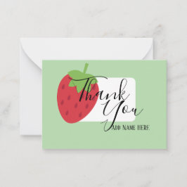 Cartão De Notas Customized Strawberry Romantic Thank You Card