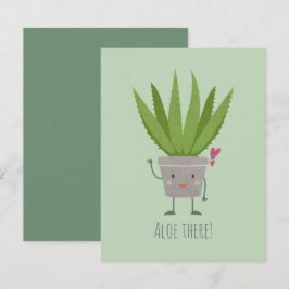 Cartão De Notas Cute Aloe Vera