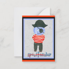 Cartão De Notas Cute Crianças Espantalho Cartoon Pirata Nota Carta