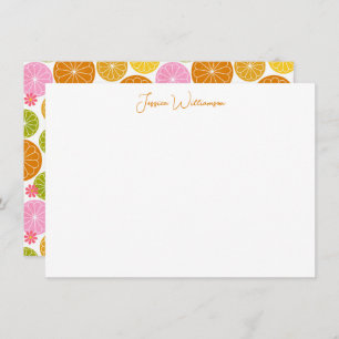 Cartão De Notas Cute Geométrico Nome do Papel de Carta Personaliza