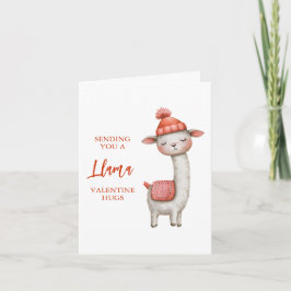Cartão De Notas Cute Llama Valentine's Day Card, Valentine