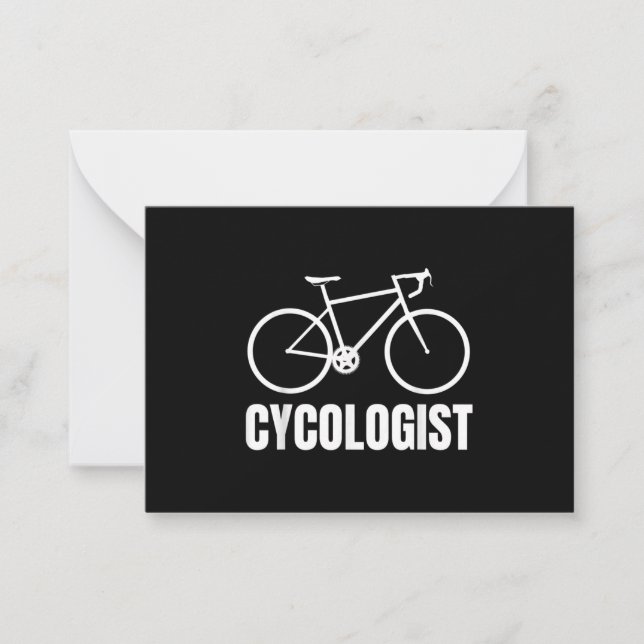 Cartão De Notas Cycologist Funny Bicycle Bike Gift (Frente)