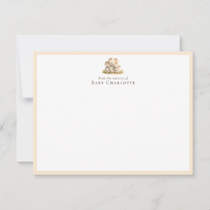 Cartão de Notas da Maternidade de Elefante & Bebê