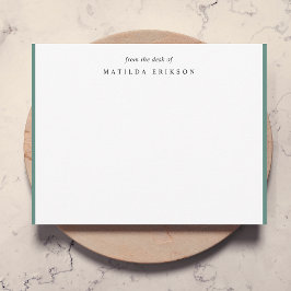 Cartão De Notas Da Mesa Do Verde Elegante E Sofisticado