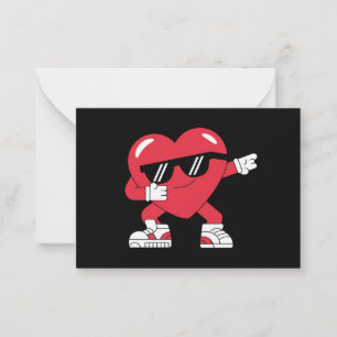 Cartão De Notas Dabbing Heart Engraçado Gift Dia de os namorados