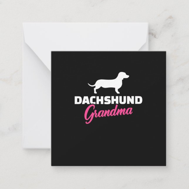 Cartão De Notas Dachshund Avó (Frente)